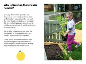 page 4 of the booklet explaining why Growing Manchester is needed